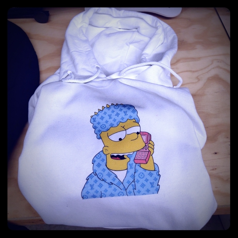 Bart Simpson LV Pull Over Hoodie